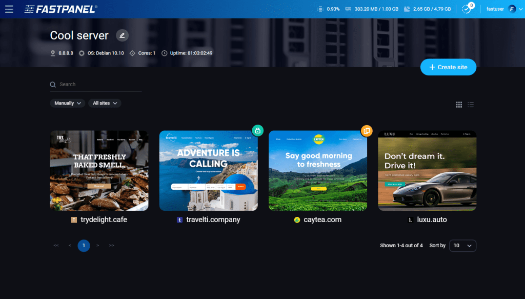 Best New Free Web Panel