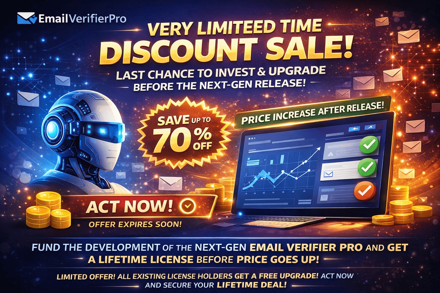 Email Verifier Pro - Bulk Email Addresses Validation, Mail Sender & Email Lead Management Tool